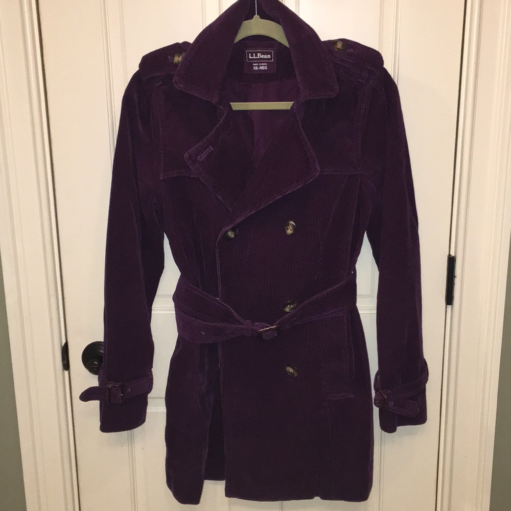 Purple Corduroy Fall/Spring Half Length Jacket